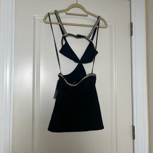 NWT‎ Retrofete Sharlene Rhinestone Mini Dress Size XXS - Picture 4 of 5